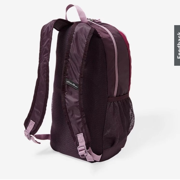 Brand New Tags Eddie Bauer Stowaway 20L Packable Backpack Travel Pink Purple - Picture 2 of 5